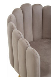 Orsina Mink Velvet Dining Chair, Modern Chair With Golden Legs, Lasting Accent Chair For Home, Office - thumbnail 8