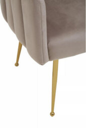 Orsina Mink Velvet Dining Chair, Modern Chair With Golden Legs, Lasting Accent Chair For Home, Office - thumbnail 9