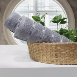 Casabella 4 Pk Bath Sheet Towel Set 80X140 Cm-Luxury 100% Cotton, Highly Absorbent Towel-Extra Large Bath Towels Silver - thumbnail 2