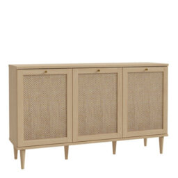 Wyld Haus Mallowmoss Rattan And Wood 3 Door Sideboard - thumbnail 3