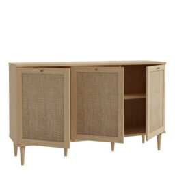 Wyld Haus Mallowmoss Rattan And Wood 3 Door Sideboard - thumbnail 6