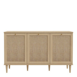 Wyld Haus Mallowmoss Rattan And Wood 3 Door Sideboard - thumbnail 4