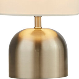 Lighting Collection Punar Satin Silver & White Touch Lamp - thumbnail 3