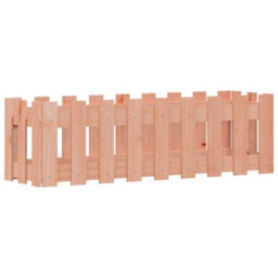 Berkfield Garden Raised Bed With Fence Design 100X30X30 Cm Solid Wood Douglas - thumbnail 2