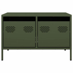 Berkfield Tv Cabinet Olive Green 68X50X43.5 Cm Cold-Rolled Steel - thumbnail 6