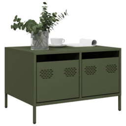 Berkfield Tv Cabinet Olive Green 68X50X43.5 Cm Cold-Rolled Steel