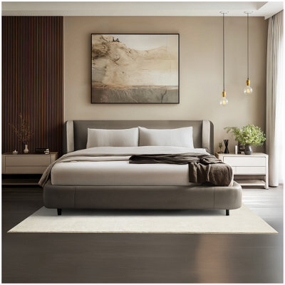 Tectake Rug Zonelle Short Pile And Ultra-Soft Carpet In Rectangular Or Round Design 140 X 200 Cm - Cream - image 1