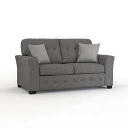 Furnishings For Less UK Hartley Grey 2 Seater Sofa Full Back Tufted Cushions - thumbnail 2