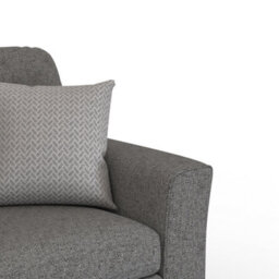 Furnishings For Less UK Hartley Grey 2 Seater Sofa Full Back Tufted Cushions - thumbnail 5
