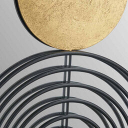 Pacific Lifestyle Set Of 2 Mirrored Black And Gold Metal Wall Art - thumbnail 5
