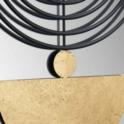 Pacific Lifestyle Set Of 2 Mirrored Black And Gold Metal Wall Art - thumbnail 6