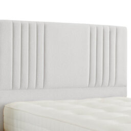 "Urban Textures Luxury 26"" High Milan Boucle Upholstered Bed Headboard - White" - thumbnail 1