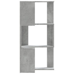Berkfield Corner Bookcase 3-Tier Concrete Grey 50X50X102 Cm Engineered Wood - thumbnail 5