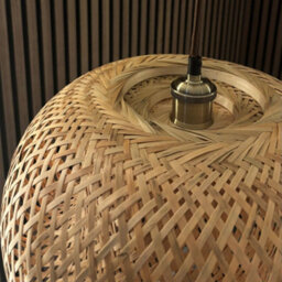 CGC Interiors Cgc Bronte Bamboo Easy Fit Hand Made Lampshade - thumbnail 7