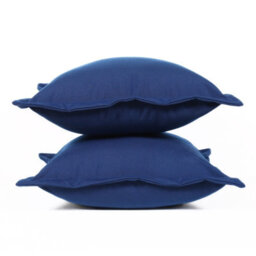Homescapes Luxury Outdoor Cushions 2 Set, Waterproof Filled Cushion, Soft-Touch, Plain Navy Blue, For Garden And Indoors, 45X45 Cm - thumbnail 4