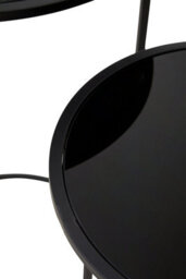 Orsina Avento Set Of Two Round Black Plant Stands - thumbnail 4