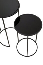 Orsina Avento Set Of Two Round Black Plant Stands - thumbnail 5
