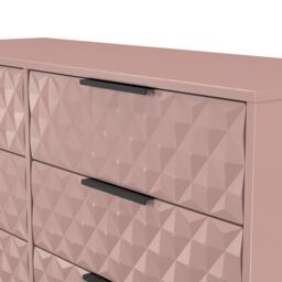 Anzio Matt Kobe Pink No Effect 6 Drawer Chest (H)737mm (W)1130mm (D)395mm - thumbnail 5