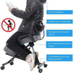 Kneeling Chair Orthopaedic Stool Ergonomic Posture Waist Support Office Seat - thumbnail 3