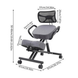 Kneeling Chair Orthopaedic Stool Ergonomic Posture Waist Support Office Seat - thumbnail 2