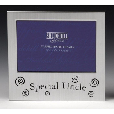 "Shatchi 5"" X 3"" Special Uncle Photo Frame Satin Silver Occasion Gift Present 73501" - image 1