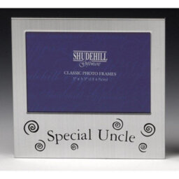 "Shatchi 5"" X 3"" Special Uncle Photo Frame Satin Silver Occasion Gift Present 73501" - thumbnail 1
