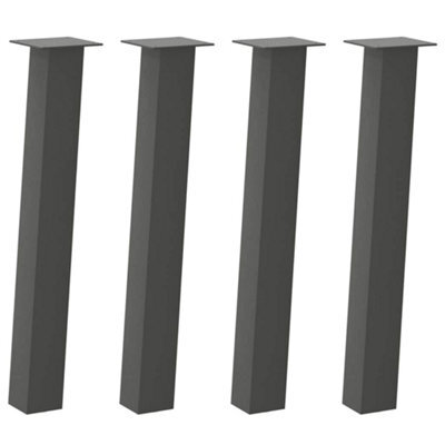 Berkfield Modern Console Table Legs 4 Pcs Anthracite 72 Cm Steel