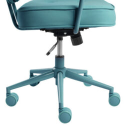 Beliani Desk Chair Paramus Faux Leather Turquoise - thumbnail 8