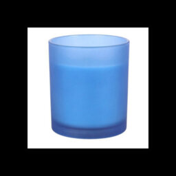 Peaceful Mind Chamomile & Vanilla Scented Candle Blue Glass Spell Candle - thumbnail 4