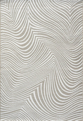 Beige Abstract Outdoor Rug, Abstract Stain-Resistant Rug For Patio, Garden, Deck, 5mm Modern Outdoor Rug-120Cm X 170Cm - image 1