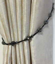 Luxury Living Elegant Plain Voile Curtain Panels Pair With Free Tie Backs Black - thumbnail 4
