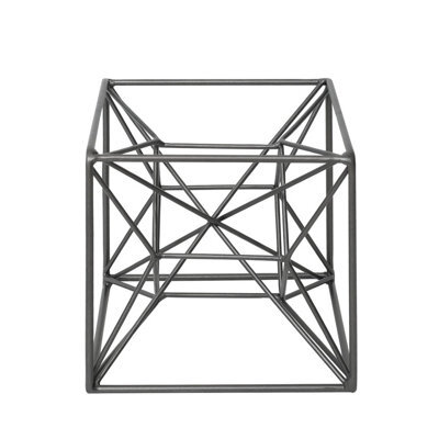 Vanity Living 16.5Cm Grey Gunmetal Star Decoration Modern Iron Geometric Ornament For Shelf, Desk & Contemporary Home Decor