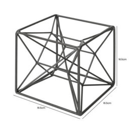 Vanity Living 16.5Cm Grey Gunmetal Star Decoration Modern Iron Geometric Ornament For Shelf, Desk & Contemporary Home Decor - thumbnail 2