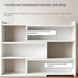 Adjustable White Mdf 4-Tier Extendable Bookcase Shelving Unit - 30-50 X 17 X 80Cm - thumbnail 6