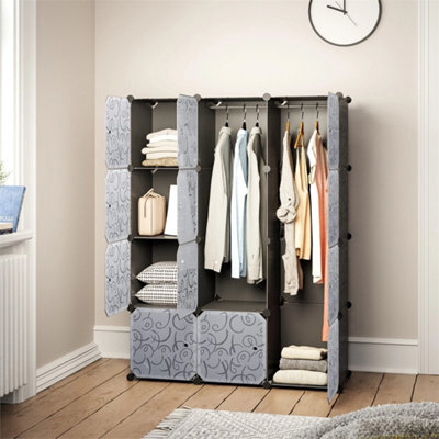 20 Cube Diy Plastic Storage Wardrobe Cabinet - image 1