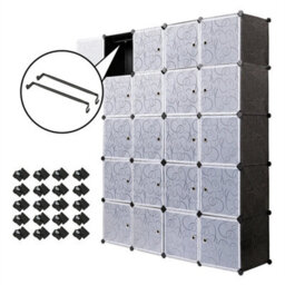 20 Cube Diy Plastic Storage Wardrobe Cabinet - thumbnail 2