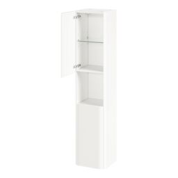 GoodHome Nevado Tall Matt White Bathroom Double Column Cabinet (H)160Cm (W)35Cm - thumbnail 2