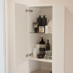 GoodHome Nevado Tall Matt White Bathroom Double Column Cabinet (H)160Cm (W)35Cm - thumbnail 7