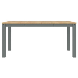 Berkfield Dining Table Panama Grey 160X80X75 Cm Solid Wood Pine - thumbnail 4