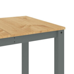 Berkfield Dining Table Panama Grey 160X80X75 Cm Solid Wood Pine - thumbnail 7