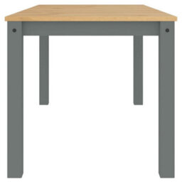 Berkfield Dining Table Panama Grey 160X80X75 Cm Solid Wood Pine - thumbnail 5