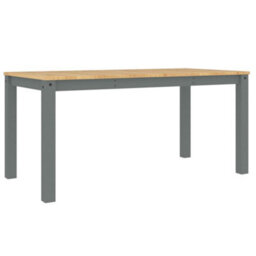 Berkfield Dining Table Panama Grey 160X80X75 Cm Solid Wood Pine - thumbnail 6