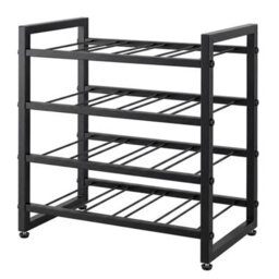 Levede 16 Bottle Wine Rack Countertop Wine Storage Organiser 4 Tier Metal - thumbnail 2
