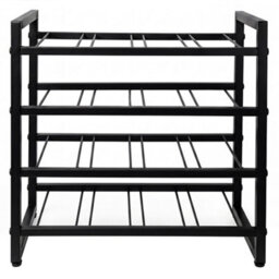 Levede 16 Bottle Wine Rack Countertop Wine Storage Organiser 4 Tier Metal - thumbnail 3