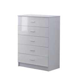 Homcom High Gloss 3 Trio Wardrobe Set Drawers Bedroom Furniture Chest Bedside - thumbnail 6