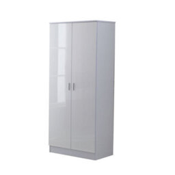 Homcom High Gloss 3 Trio Wardrobe Set Drawers Bedroom Furniture Chest Bedside - thumbnail 8