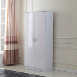 Homcom High Gloss 3 Trio Wardrobe Set Drawers Bedroom Furniture Chest Bedside - thumbnail 4