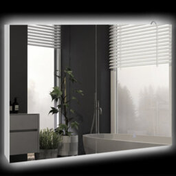 Kleankin Wall Mounted Bathroom Storage Cupboard With Mirror, Led Light, Usb - thumbnail 2