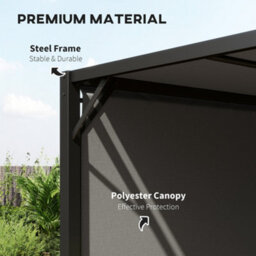Outsunny 3 X 3(M) Pergola Metal Gazebo Outdoor Sun Shade Shelter Canopy - thumbnail 4