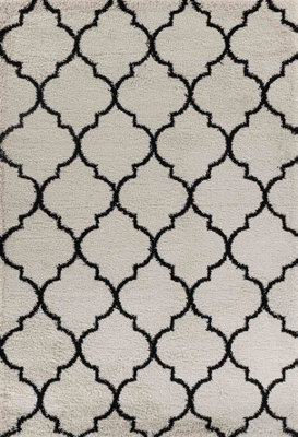 Moroccan Berber Shaggy Rugs Living Room Trellis Stone 80X150 Cm - image 1